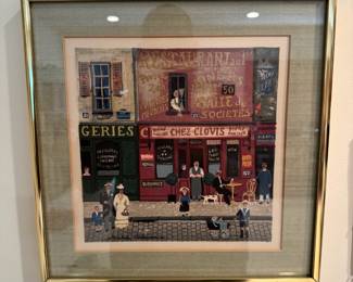 Michel Delacroix framed lithograph