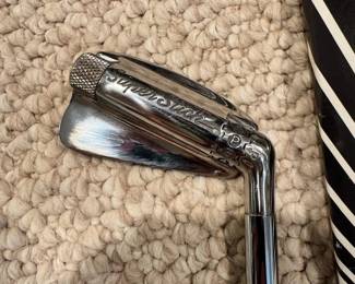 Vintage Adjustable SuperStick telescopic shaft/adjustable loft golf club.  17 gold clubs in one and never used!