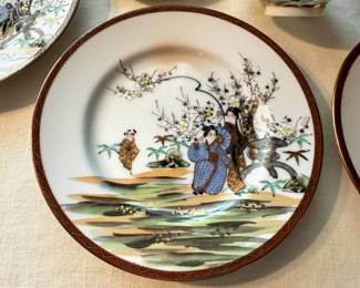 Vintage Kutani marked hand painted Japanese tea set