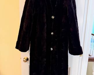 Ladies reversible brown sheared mink coat 