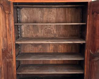 Gorgeous antique French Louis XV armoire.  This piece can be converted to a hanging armoire with the included period rod and hardware