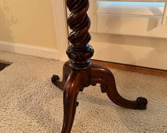 Beautiful antique barley twist pie top table