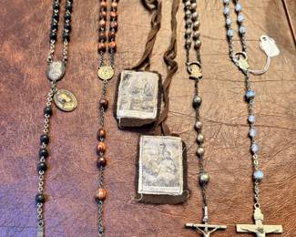 Vintage and antique religious items, some sterling