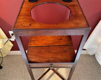 ca. 1850 mahogany open top wash stand