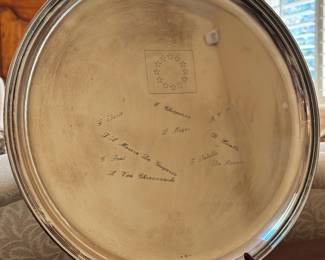 Large 16” platter marked 800 silver from Malinverni Milano, Italy