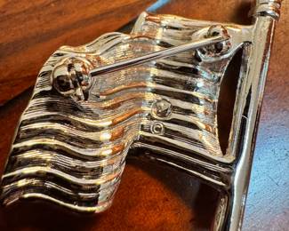 Swarovski Crystal American Flag brooch