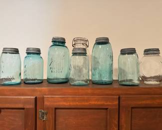 Sampling of the antique & vintage Mason Jars