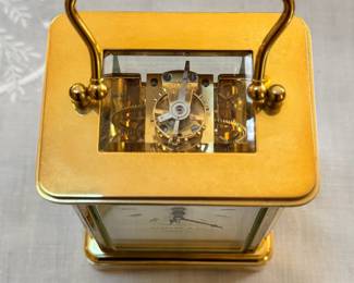 Vintage Garrard & Co. London W1 brass carriage clock with original key