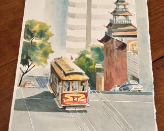 Original unframed watercolor by Paul Titus signed & dated 1986