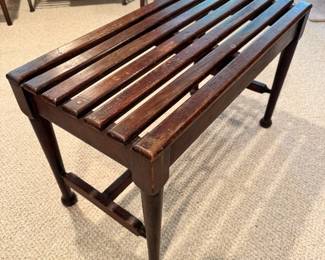 Very cool antique wood slat bench