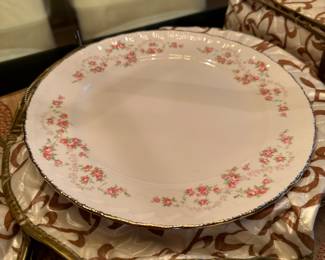 Pope-Gosser rose pattern China set closer view