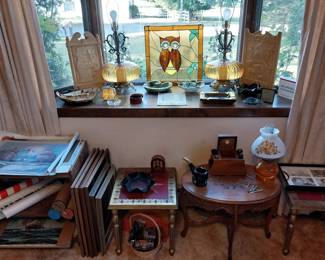 ash trays, side tables