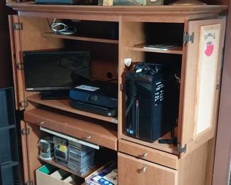 computer desk, Gateway desktop, globe