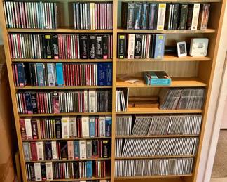 Basement CD stand with all classical music