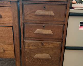 Oak File Cabinet