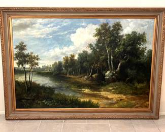 Huge 6 1/2’ x 4 1/2’ oil on canvas 
Originally priced just over $4,500.