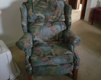 Nautical print recliner chair - two available