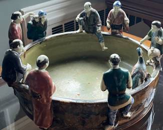 Meiji figural bowl