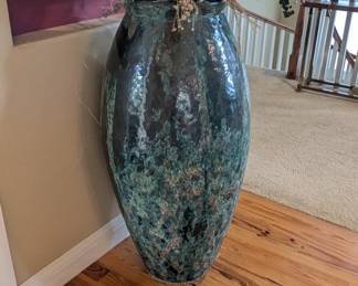 Lot #1 - Large Decorative Vase with Dried Floral Arrangement