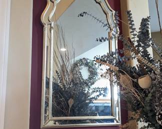 Lot #3 - Vintage Decorative Mirror - Elegant Design with Silver Accents