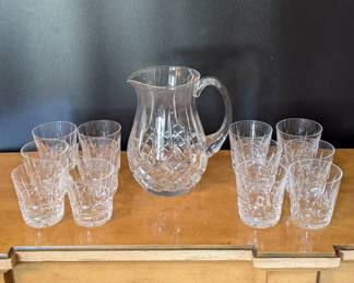 Lot #48 - Crystal Pitcher and Glasses Set - Elegant Drinkware Lot