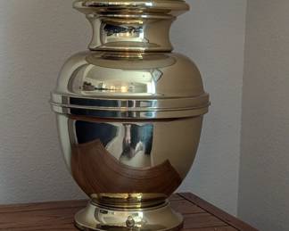 Lot #102 - Brass Table Lamp with Pleated Shade