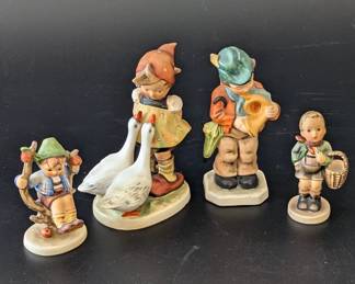 Lot #152 - Vintage Goebel, Hummel & Friedel Figurines Collector's Lot - Apple Tree Boy, Goose Girl & More