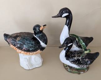 Lot #113 - Decorative Porcelain Duck/Goose Figurine Lot