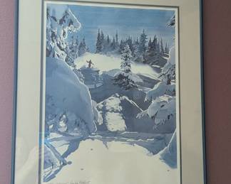 Lot #127 - Signed Linda Roberts Lithograph "Snow Shadows"