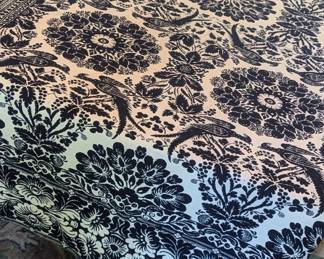 Lot #65 - Indiana Jacquard Coverlet by Elizabeth Stevenson 1839