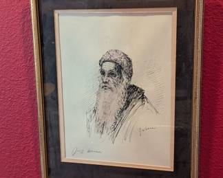 Lot #57 - Joseph Wasser Signed Hand Colored Lithograph