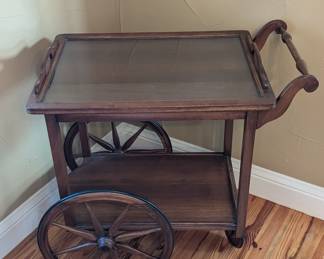Lot #36 - Vintage Wooden Tea Cart