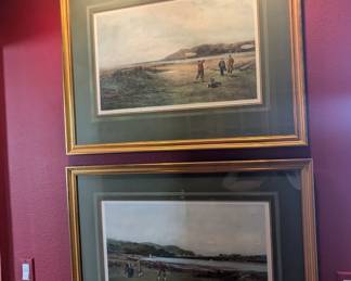 Lot #56 - Two Signed Golfing Lithographs by Douglas Adams