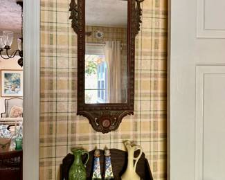 Mirror and shelf