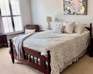 Bedroom Set, Bed, Headboard, Footboard, Frame, and Mattress and Box Spring, Lingerie Chest and Chest of Drawers