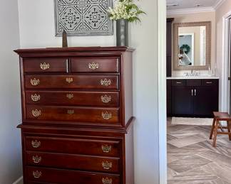 Bedroom Set, Bed, Headboard, Footboard, Frame, and Mattress and Box Spring, Lingerie Chest and Chest of Drawers