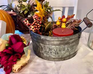 Magnolia Home Metal Bucket and Decor