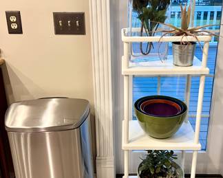 White Shelf Stainless, Decor and Steel Trash Can