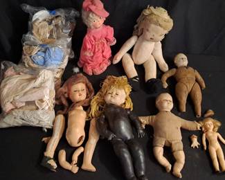 Antique Dolls And Clothes