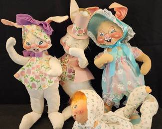  011 Vintage Annalee Easter Trio And 1 Christmas 