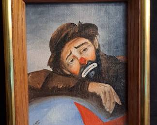 Painting Of Sad Clown By JG