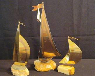 Three Sailboats Artist DeMott