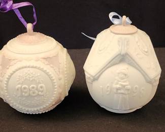 Lladro Annual Christmas Ornaments Bola Navidad 1989 And 1998 