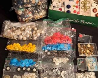 Huge Lot Of Vintage Buttons 