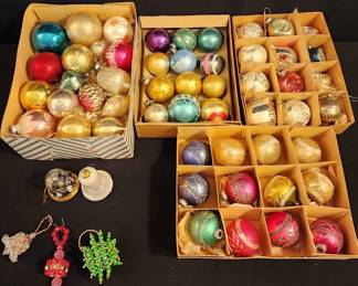 Merry Brite and Shine Brite Vintage Ornaments Plus More