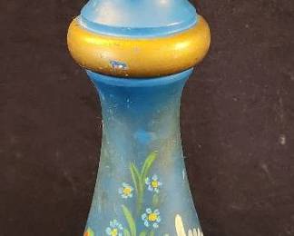 Vintage Hand Painted Wooden Peppermill
