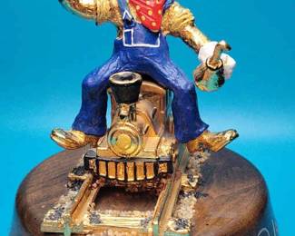 Clown On Train Music Box