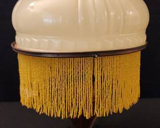 EM CO. Custard Beaded Boudoir Lamp