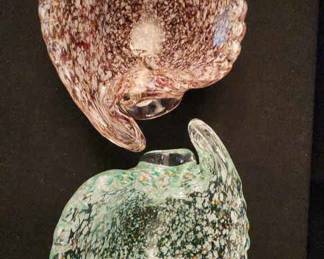 Murano Style Shell Ashtrays Bowl