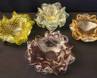  065 Murano Barovier Toso Art Some With Gold Bullicante And Uranium